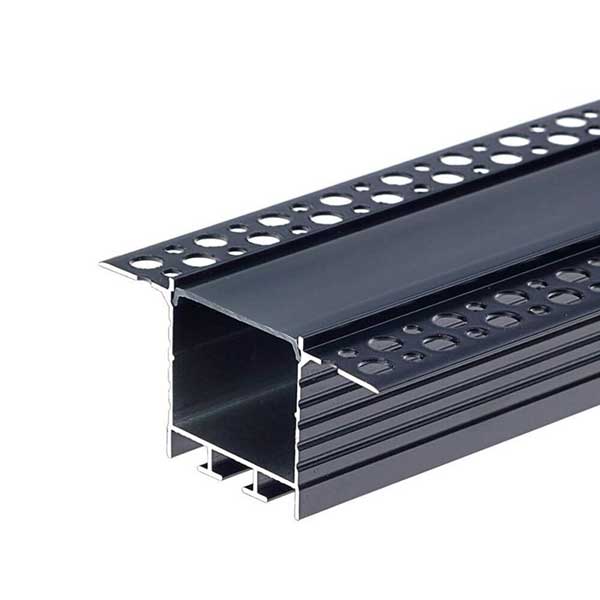 Crni ugradbeni aluminijski profil za LED traku crni difuzor 2 metra 35 x 30 72 mm
