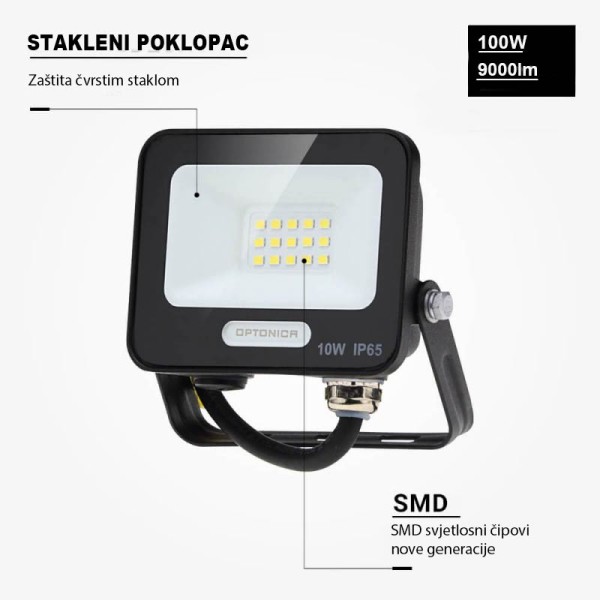 Crni LED reflektor 100W 9000 lm AC 180-265V 120° IP65 Crni LED reflektor 100W 9000 lm AC 180-265V 120° IP65