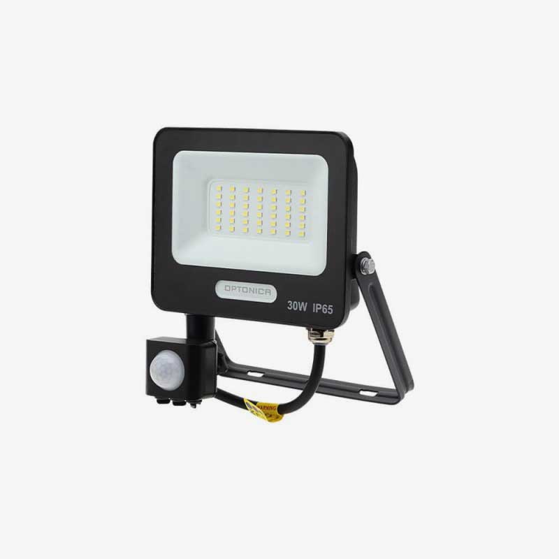 Crni LED reflektor 30W 2700 s PIR senzorom pokreta