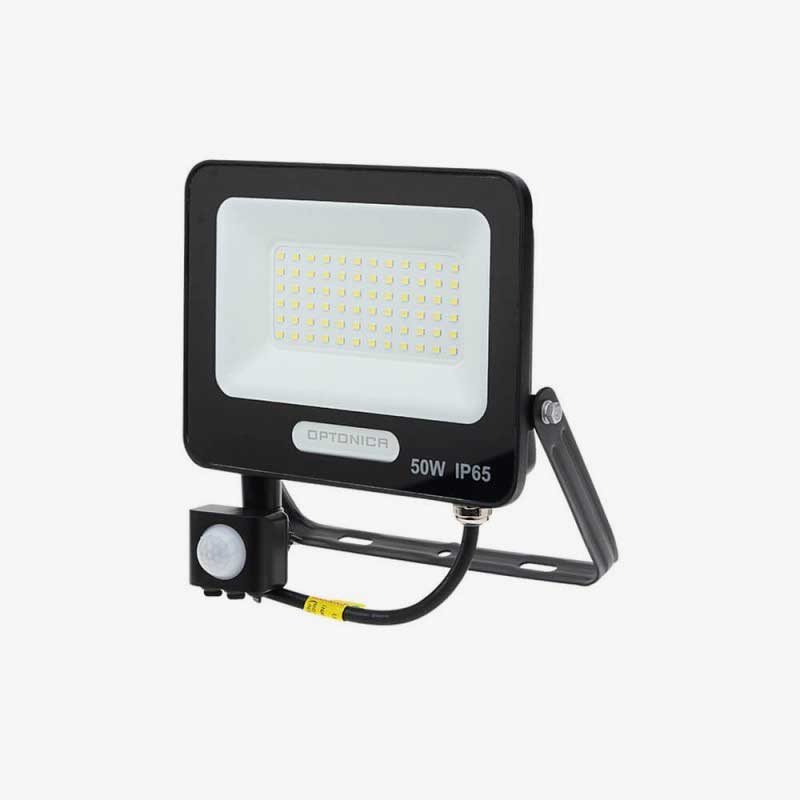 Crni LED reflektor 50W 2700 s PIR senzorom pokreta