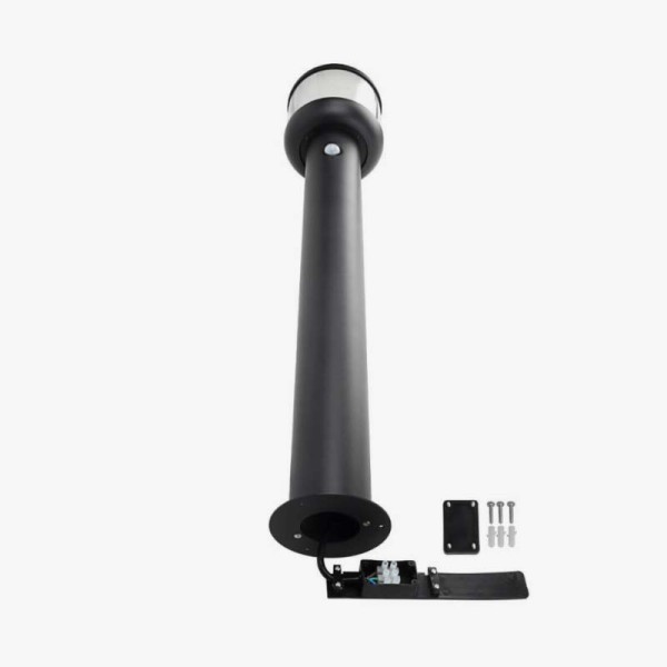 Crni rasvjetni stup 75 cm E27 IP54 mikrovalni senzor pokreta