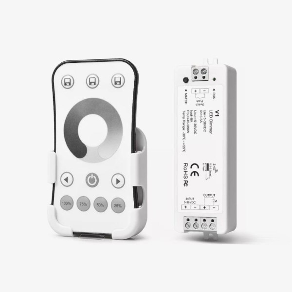 RF dimmer komplet za jednobojne LED trake 5-36V RF dimmer komplet za jednobojne LED trake 5-36V