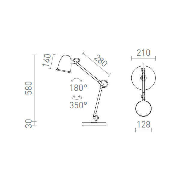 Danny stolna svjetiljka 230V E14 grlo LED unutarnja rasvjeta R14187 - iDEAL LED | Led žarulje - LED rasvjeta iDEAL LED | Led žarulje - LED rasvjeta Danny stolna svjetiljka 230V E14 grlo