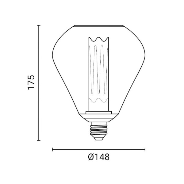Dekorativna LED žarulja E27 2.5W 188 lm 1800K