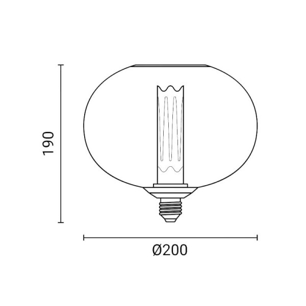 Dekorativna LED žarulja E27 2.5W 188 lm 1800K