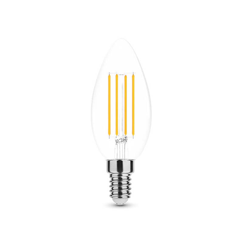 Dimabilna Filament LED žarulja E14 4W C37 Prozirno staklo 360 lm