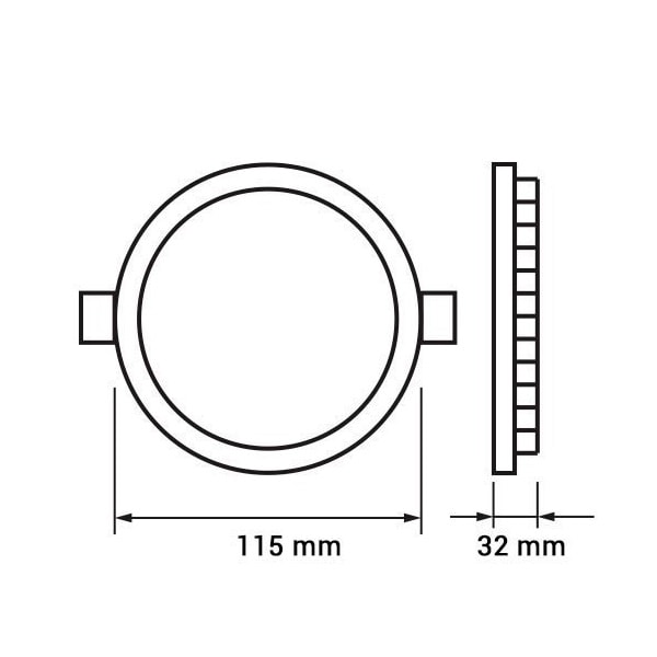 Dimabilni LED panel slim 9W ugradbeni okrugli izmjenjiva boja svjetlosti CCT 3000-4500-6000K