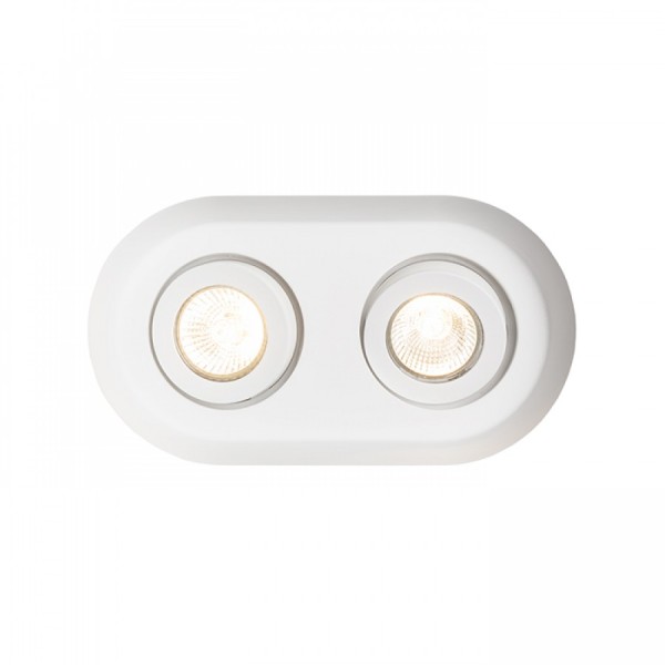 DINO II GU10 podesiva svjetiljka gips 230V 2xGU10 IP20 Stropna ugradbena rasvjeta R12037 - iDEAL LED | Led žarulje - LED rasvjeta iDEAL LED | Led žarulje - LED rasvjeta DINO II GU10 podesiva svjetiljka gips 230V 2xGU10 IP20
