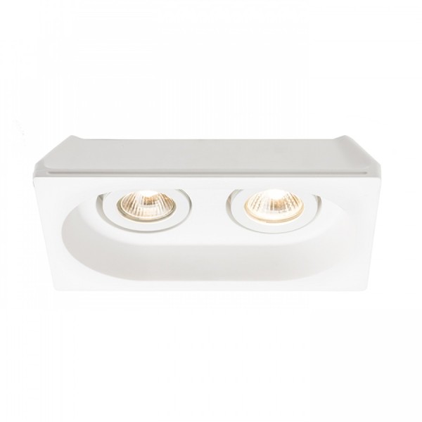 DINO II GU10 podesiva svjetiljka gips 230V 2xGU10 IP20 Stropna ugradbena rasvjeta R12037 - iDEAL LED | Led žarulje - LED rasvjeta iDEAL LED | Led žarulje - LED rasvjeta DINO II GU10 podesiva svjetiljka gips 230V 2xGU10 IP20