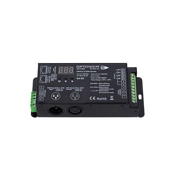 DMX512 / RDM dekoder 4 kanala 8A