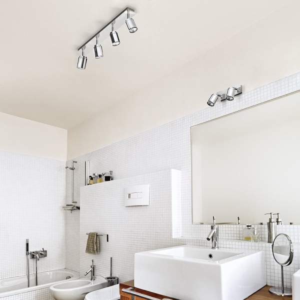 DUBLIN I montažni krom LED reflektor 230V GU10 3x9W IP44