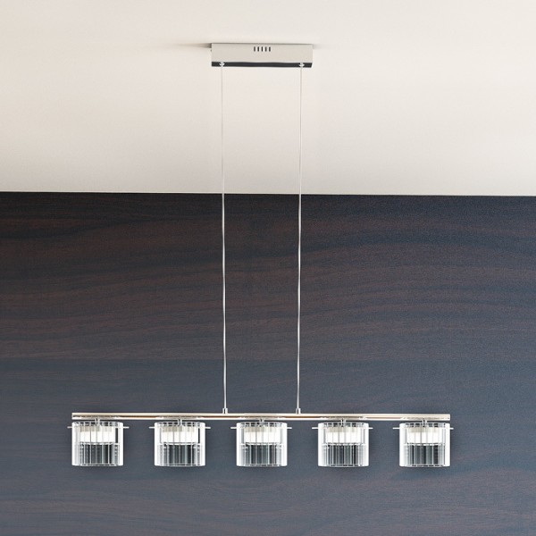 Estra V visilica kristalno staklo 230V LED 5x5W 3000K LED unutarnja rasvjeta - iDEAL LED | Led žarulje - LED rasvjeta iDEAL LED | Led žarulje - LED rasvjeta