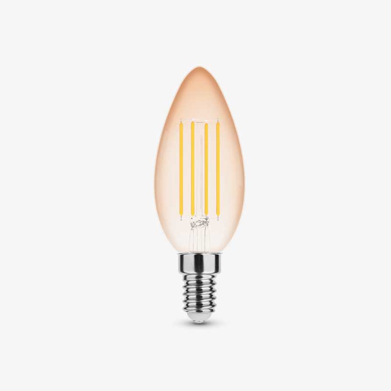 Filament LED žarulja E14 4W C35 zlatno staklo