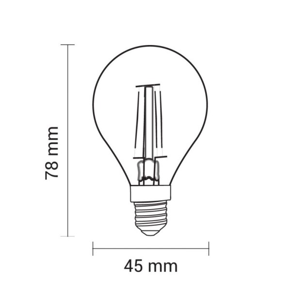 Filament LED žarulja E14 4W G45 Zlatno staklo 2500K Dimabilna LED žarulje SP1418 - iDEAL LED | Led žarulje - LED rasvjeta iDEAL LED | Led žarulje - LED rasvjeta Filament LED žarulja E14 4W G45 Zlatno staklo 2500K Dimabilna
