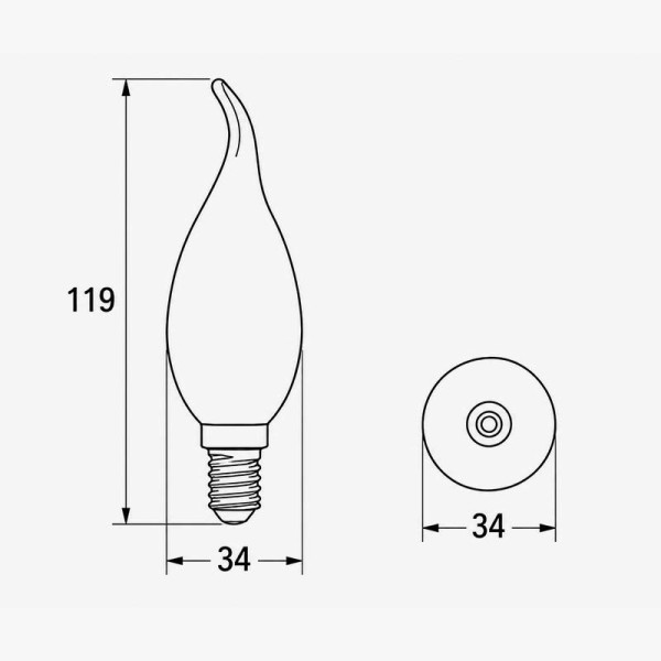 Filament LED žarulja E14 4W T35 Zlatno staklo 2200K