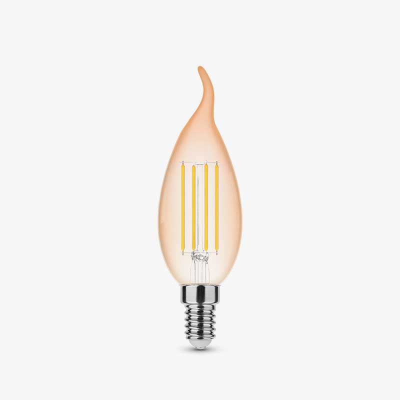 Filament LED žarulja E14 svijeća T35 4W zlatno staklo
