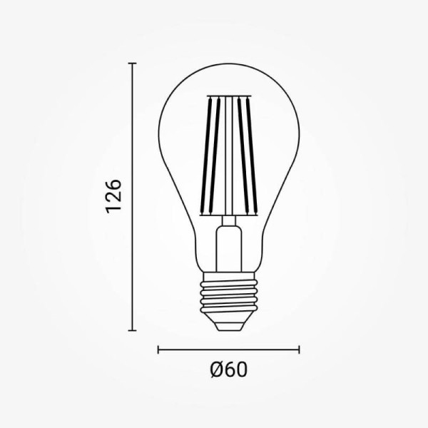 Filament LED žarulja E27 12W A60
