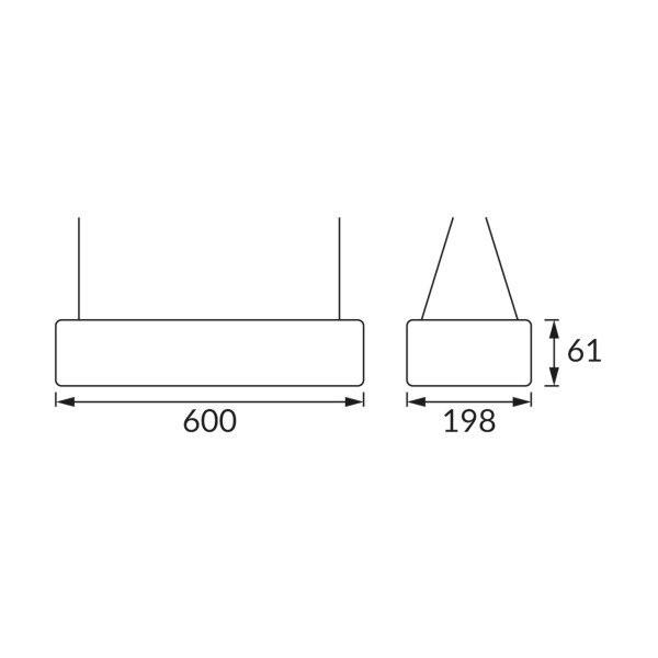 FLARA  LED visilica  230V LED 24W 1680 Lm 4000K IP20