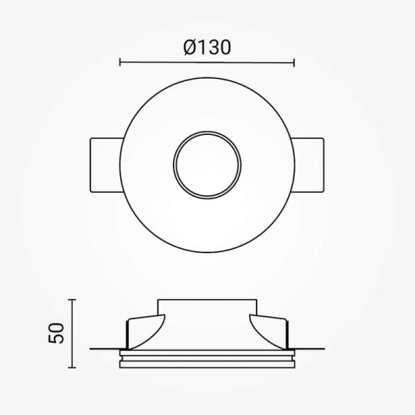 Gipsana okrugla ugradna armatura za GU10 žarulje Ugradbene gipsane armature OT2062 - iDEAL LED | Led žarulje - LED rasvjeta iDEAL LED | Led žarulje - LED rasvjeta Gipsana okrugla ugradna armatura za GU10 žarulje