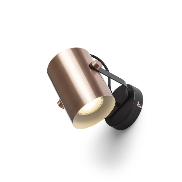 HAREN LED  zakretni zidni reflektor bakar/crna 230V E27