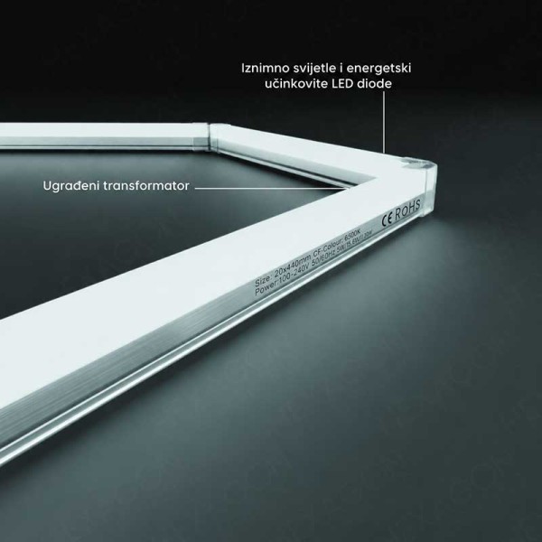 Heksagonalna modularna LED svjetiljka 192W CCT odabir svjetlosti