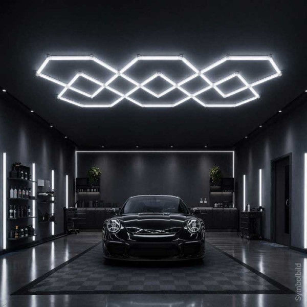 Heksagonalna modularna LED svjetiljka 294W - Geometrijski raspored