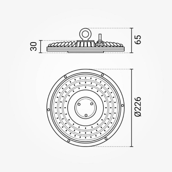 Industrijska LED rasvjeta High Bay 50W 5000 lm 100 lm/w Ra>80 IP65 PF>0.9 90°