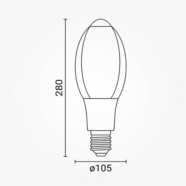 Industrijska LED žarulja E40 50W 5700K