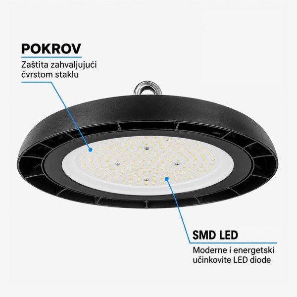 Industrijska ovjesna LED svjetiljka 50 W 5000 lm 120° IP65
