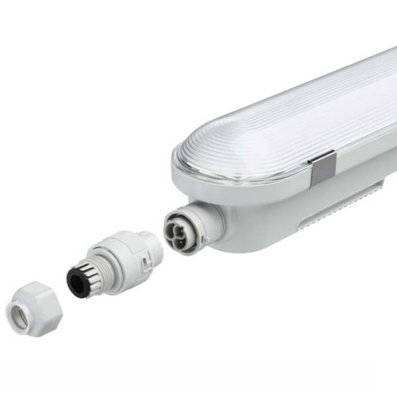 Industrijska vodonepropusna svjetiljka 40W 6000 lm 4000K 150 lm/W IP65 IK09 120 cm
