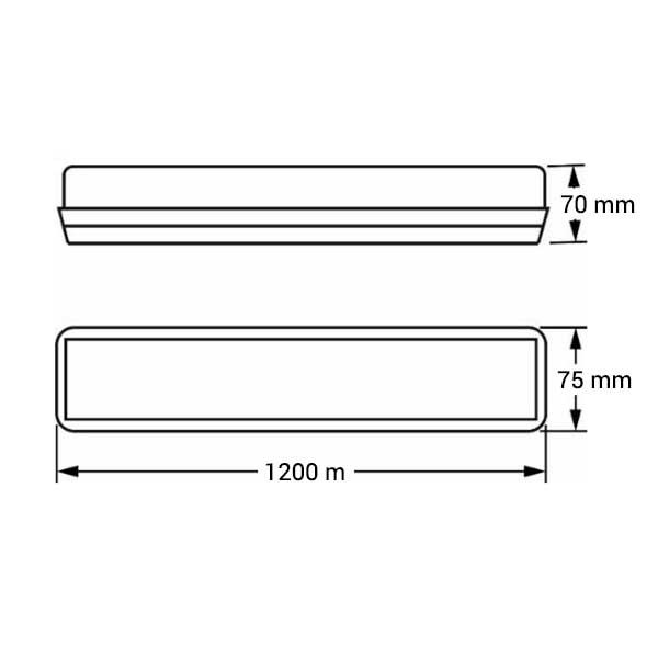 Industrijska vodonepropusna svjetiljka 40W 6000 lm 4000K 150 lm/W IP65 IK09 120 cm