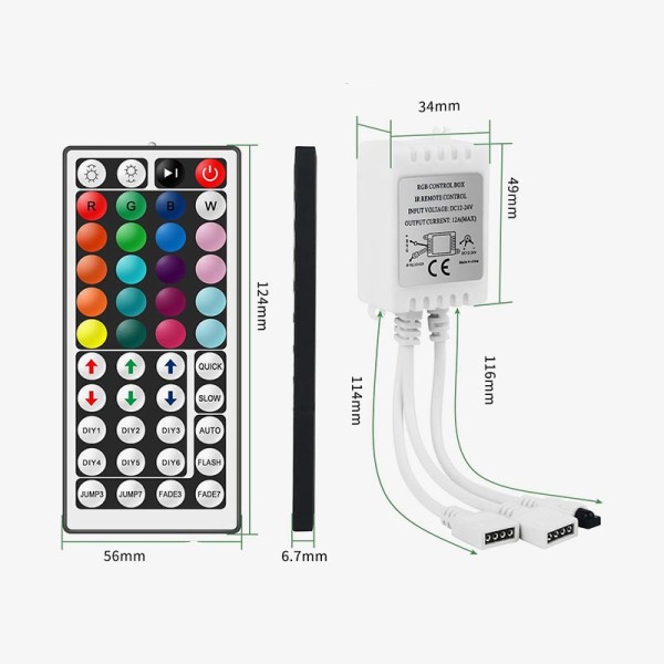 IR kontroler za RGB LED trake 12 V IR kontroler za RGB LED trake 12 V