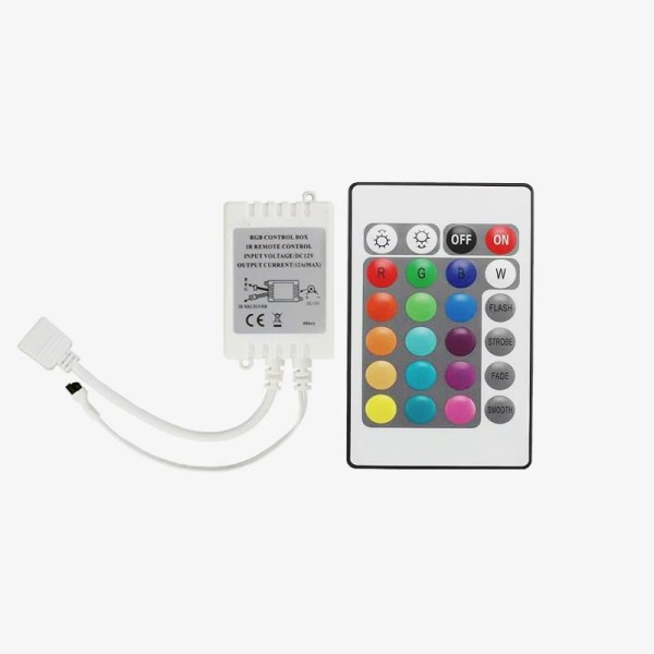 IR RGB kontroler za LED trake 12–24 V 24 tipke kontroler IR RGB kontroler za LED trake 12–24 V 24 tipke kontroler