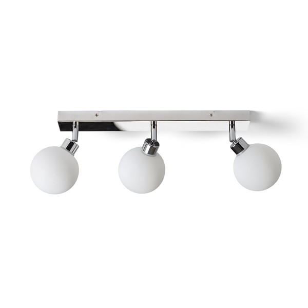 Kupaonska LED svjetiljka BOLLY III opal staklo/krom 230V G9 LED 3x3W IP44