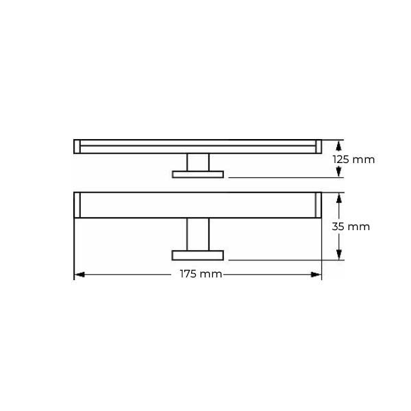 Kupaonska LED svjetiljka Tulla 7.2W 3000K 175x125x35 IP44 420 lm