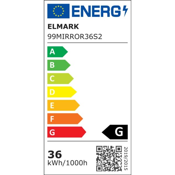 Kupaonsko LED ogledalo s grijačem 36W DIMABILNO IP44 4000K 1300 lm