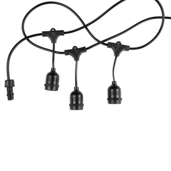 Lanac za LED žarulje E27 10 grla 5.8 metara IP65 Opuštena grla. Lanac za LED žarulje E27 10 grla 5.8 metara IP65 Opuštena grla.