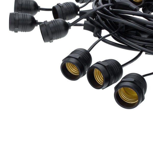 Lanac za LED žarulje E27 15 grla 14.4 metara IP65 opuštena grla