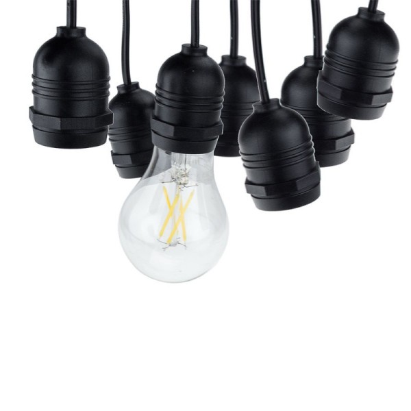 Lanac za LED žarulje E27 15 grla 14.4 metara IP65 opuštena grla