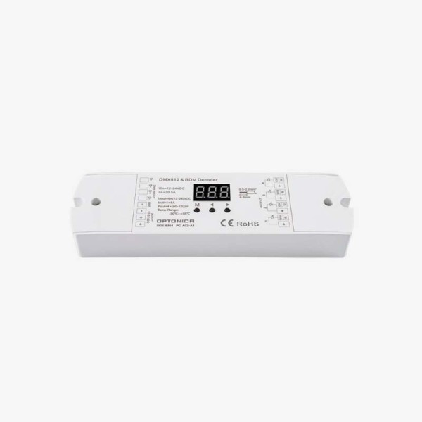 LED D4-L RGB/RGBW DMX512 dekoder