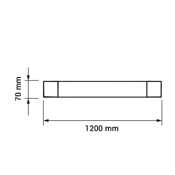 LED NADGRADNA VODOTIJESNA SVJETILJKA 40W IP65 120CM 3320LM