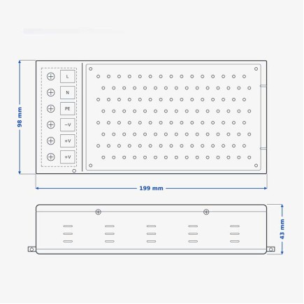 LED napajanje 150W 24V 6.25 A metalno ku...