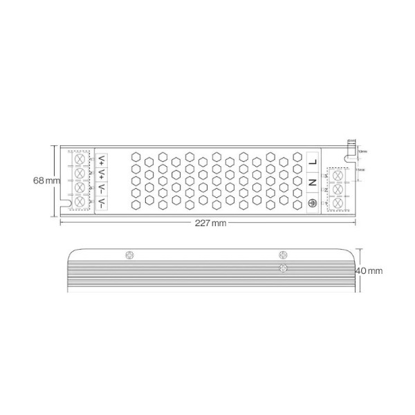 LED napajanje 200W DC 24V 8.33A Slim metalno kućište