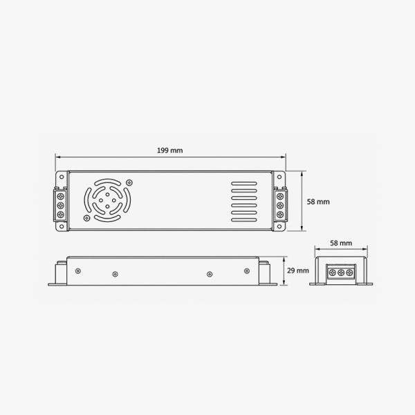 LED napajanje 360W 24V 15A Metalno slim kućište