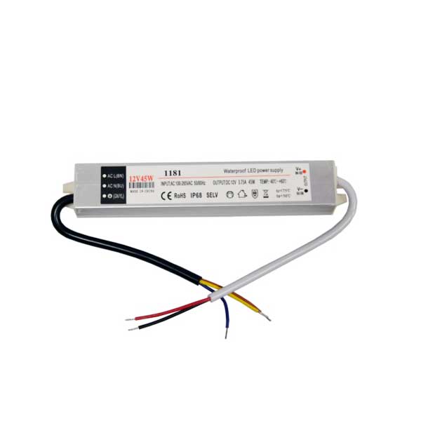 LED NAPAJANJE 45W 12V 3.75A VODOOTPORNO IP67 Metalno kućište