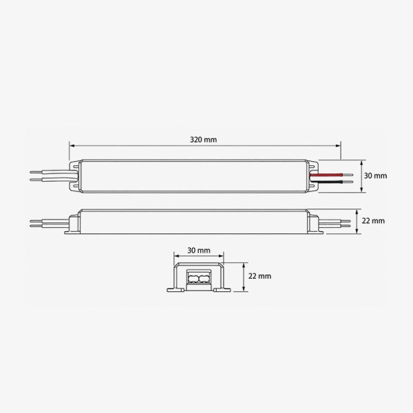 LED napajanje Super slim 48W 24V 2A aluminij kućište IP67