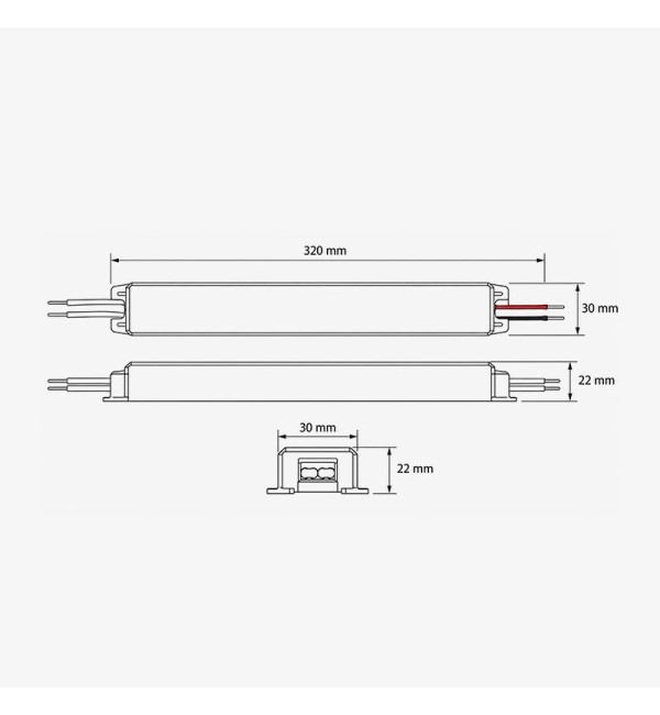 LED napajanje Super slim 48W 24V 2A aluminij kućište IP67