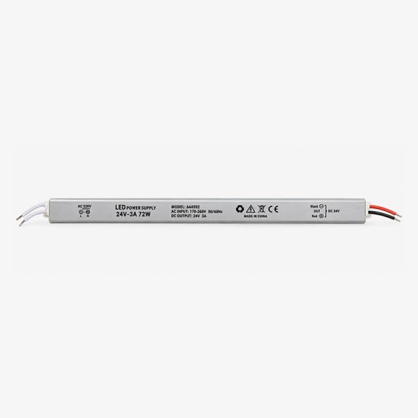 LED napajanje Super slim 72W 24V 3A aluminij kućište