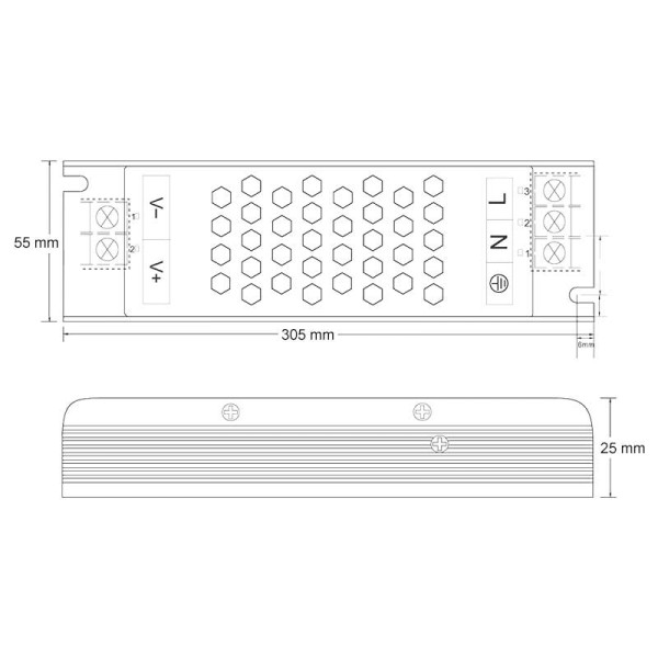 LED napajanje Ultra slim 24V 200W 8.3A metalno kućište