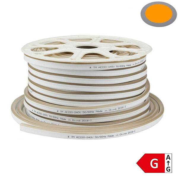 LED NEON FLEX 8.5W/M 220V IP65 Amber - Zlatno žuta - Kolut 50 metara LED neon flex ST4586 - iDEAL LED | Led žarulje - LED rasvjeta iDEAL LED | Led žarulje - LED rasvjeta LED NEON FLEX 8.5W/M 220V IP65 Amber - Zlatno žuta - Kolut 50 metara
